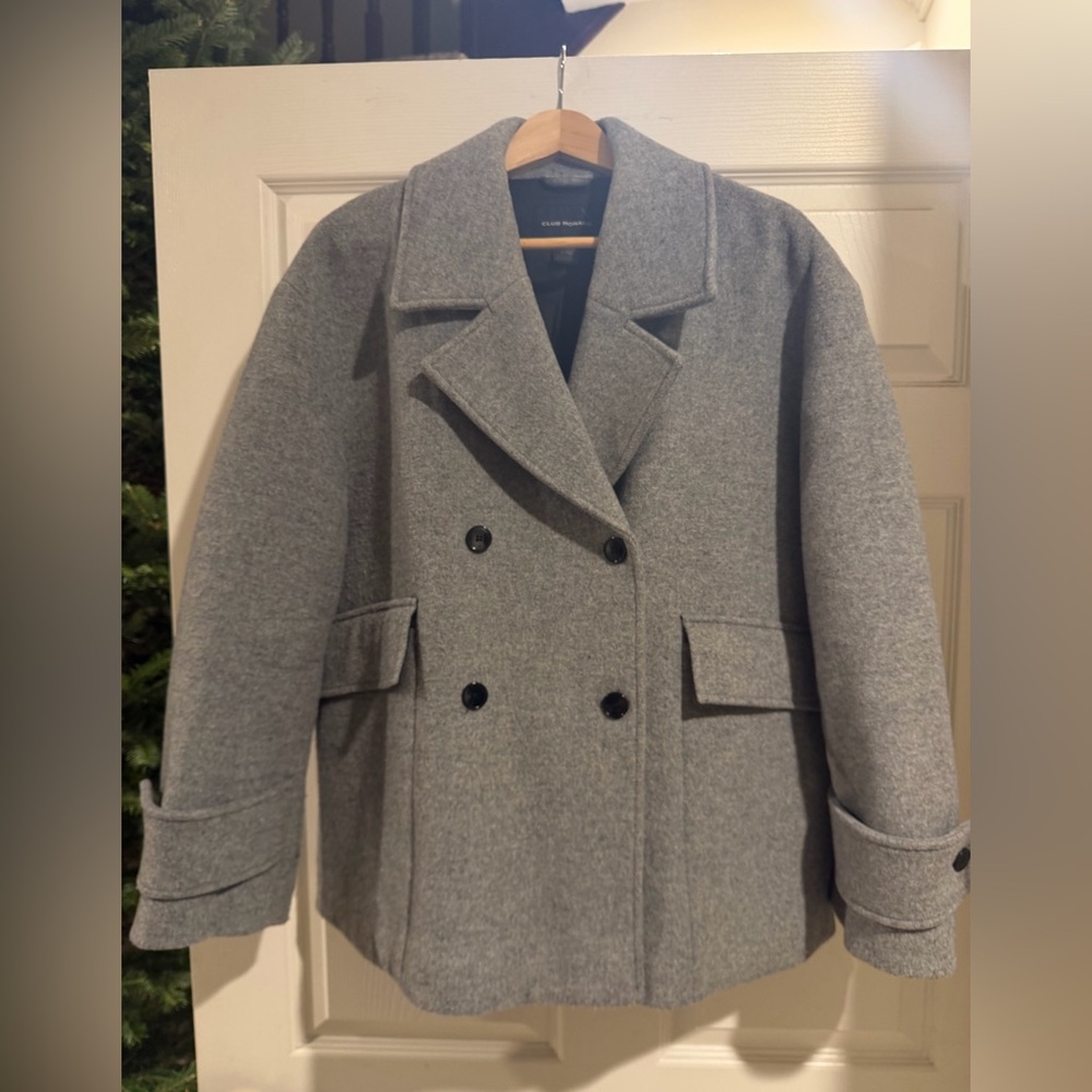 Club Monaco Women's Gray Peacoat